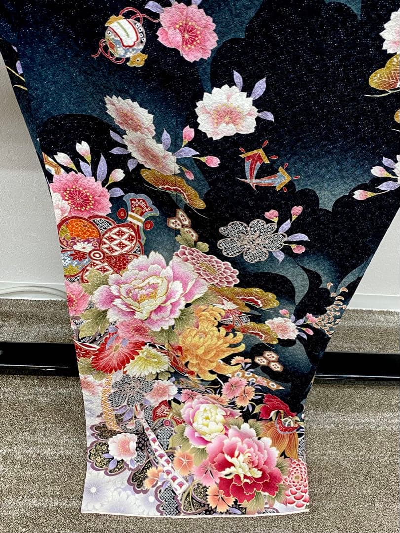 振袖 豪華 銀通し 刺繍 金彩 身丈172cm