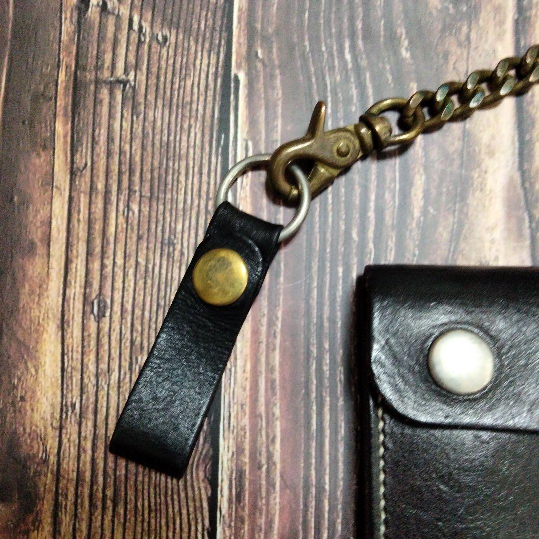 トラッカーウォレット ウォレットチェーン ブラックレザー