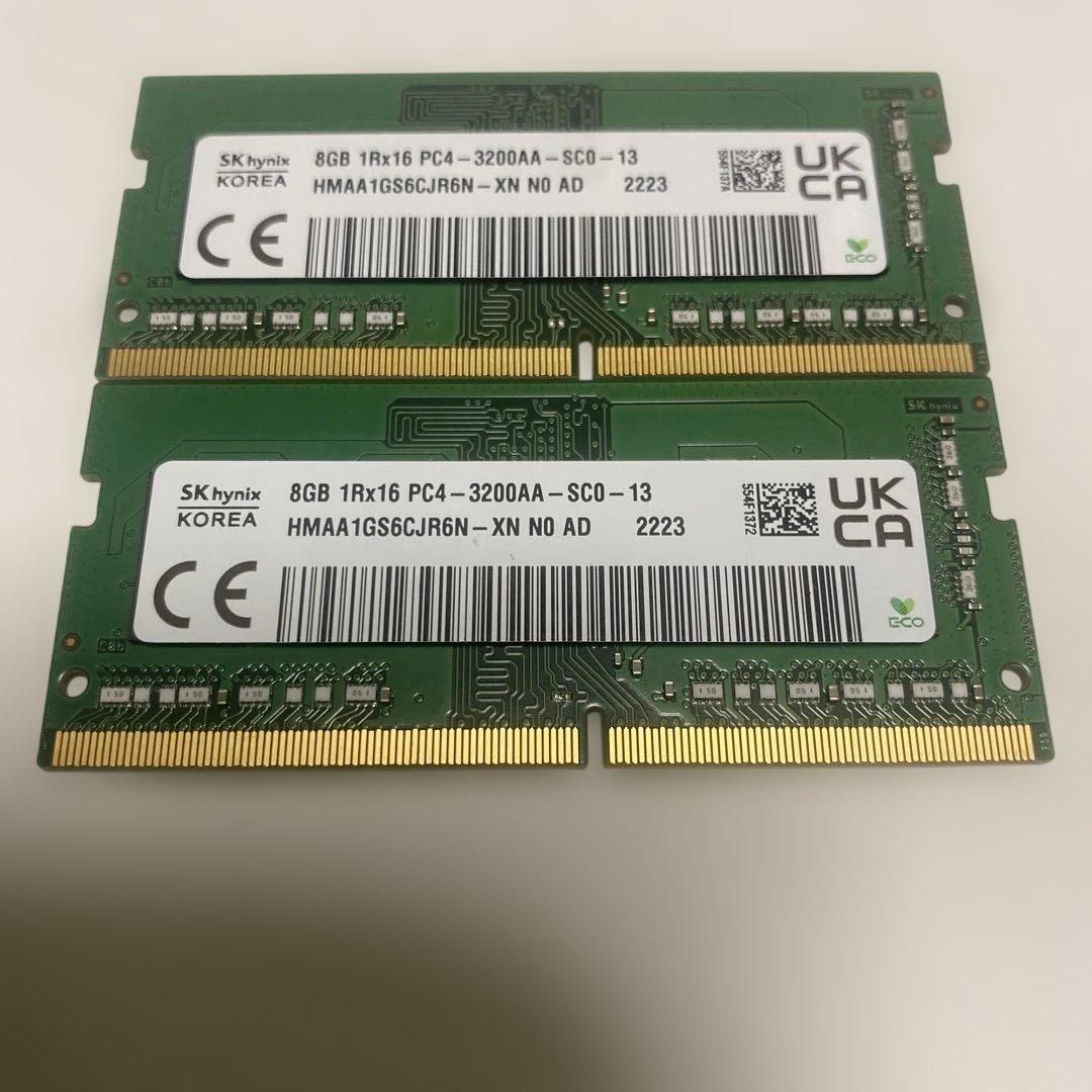 SK hynix 8GB DDR4 メモリー 3200MHz 2枚セット