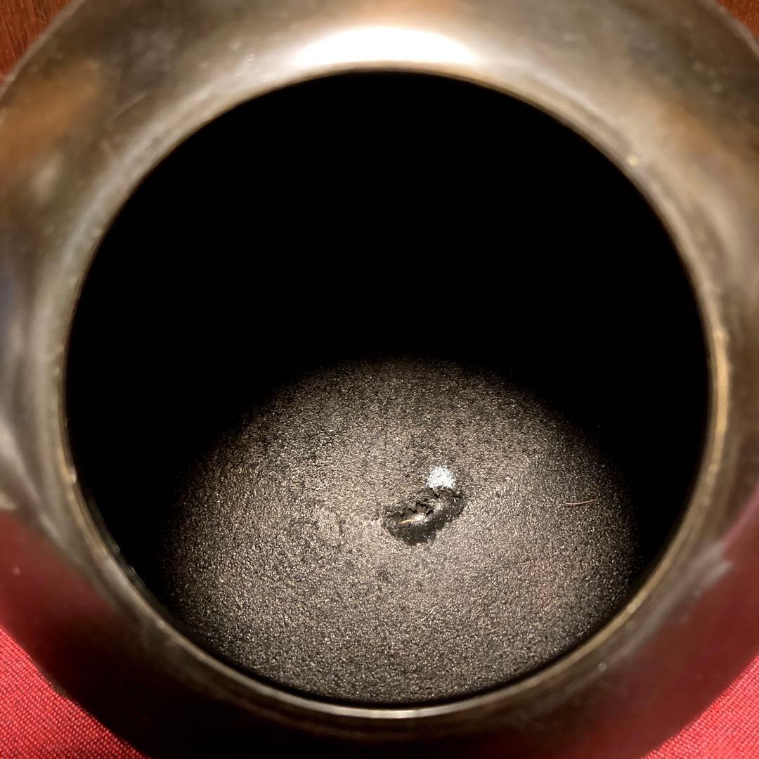 【02505】 高岡銅器 能作吉秀 鉄鉢型山水香炉 竹中銅器謹製