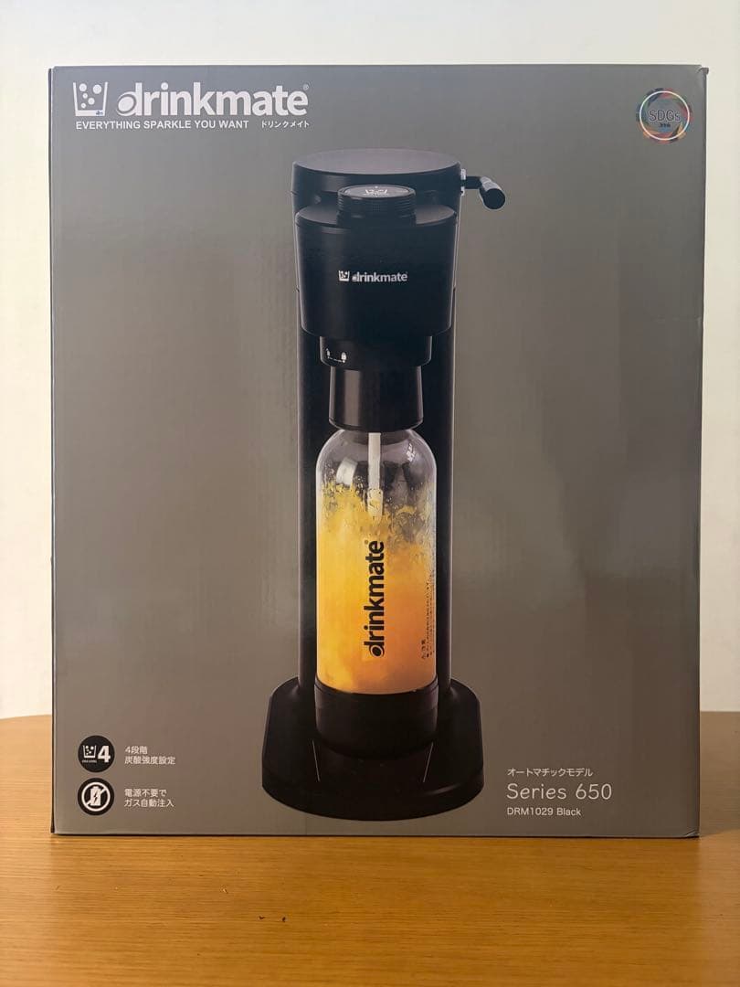 drinkmate 650炭酸水メーカー ブラック CO2シリンダー付き