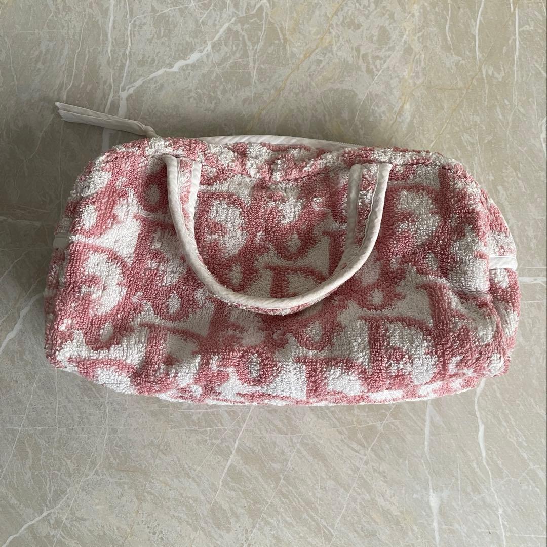 DIORトロッタータオル地 ハンドバック ピンク レア
