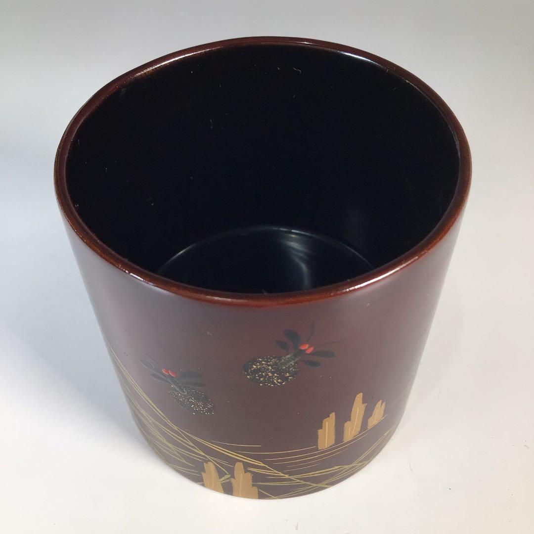 Ｎ９６９　棗　『長谷川恵史作』『溜塗』『蛍蒔絵』『金輪寺棗』　共箱　茶道具