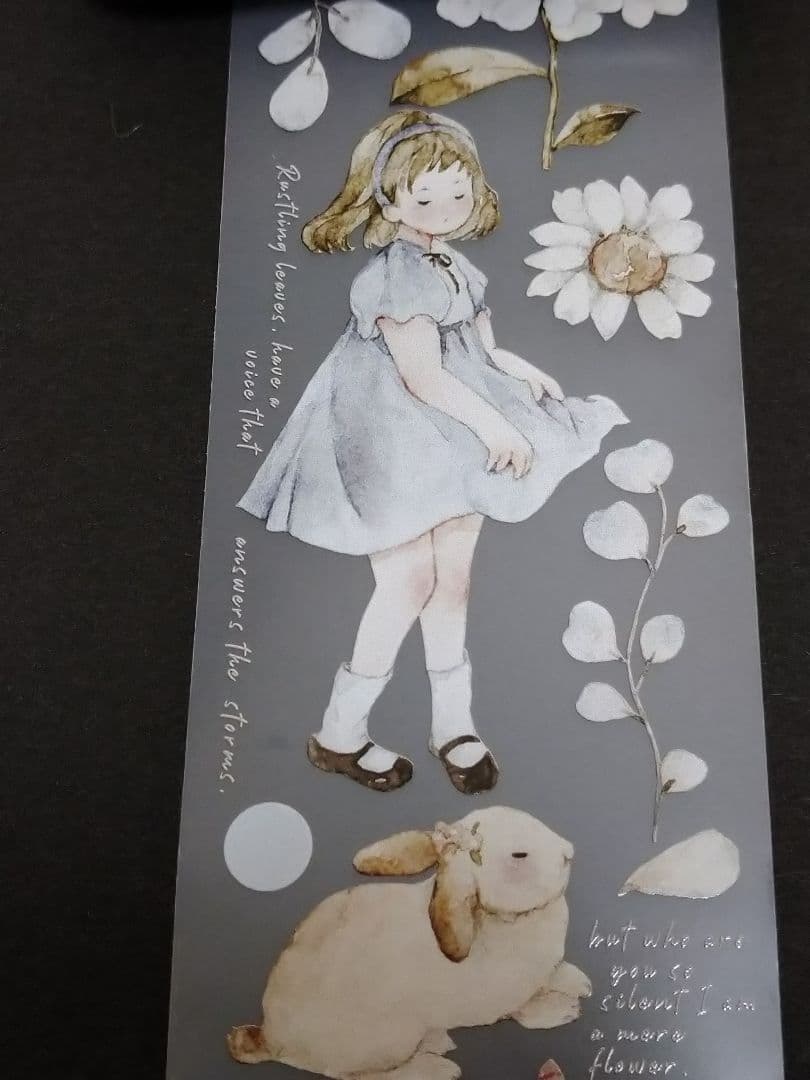 ☆のこり１☆J552＃森系小诗(雾面PET)切り売り海外人物マステ女子
　雀斑茶