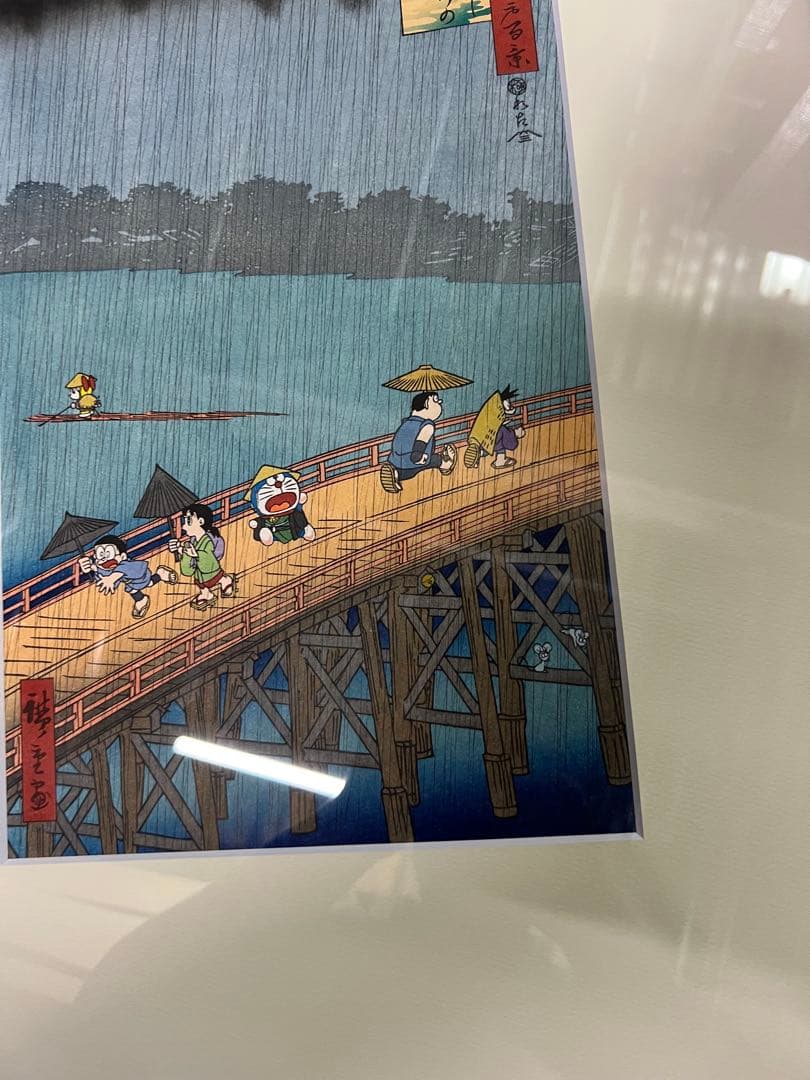 ドラえもん　木版画