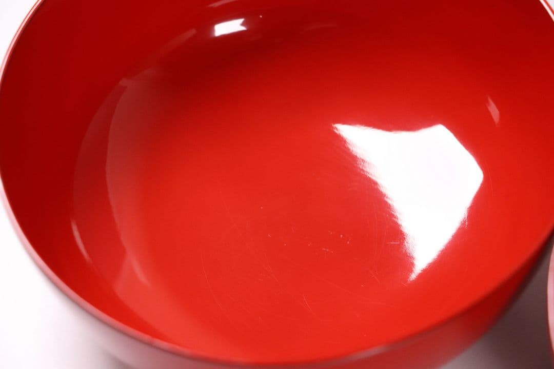 CK87 輪島塗 扇面四君子 金蒔絵 朱塗椀 三客 木製漆器 / 茶懐石 菓子椀