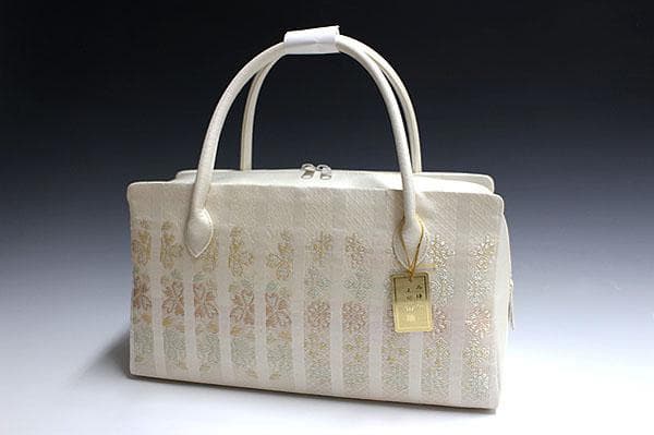 新品未使用品　京都 西陣織正絹帯地使用　利休バッグお茶席　25068