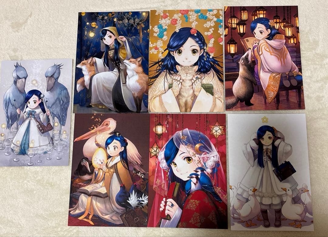 本好きの下剋上　クリスマスカード７枚セット 椎名優