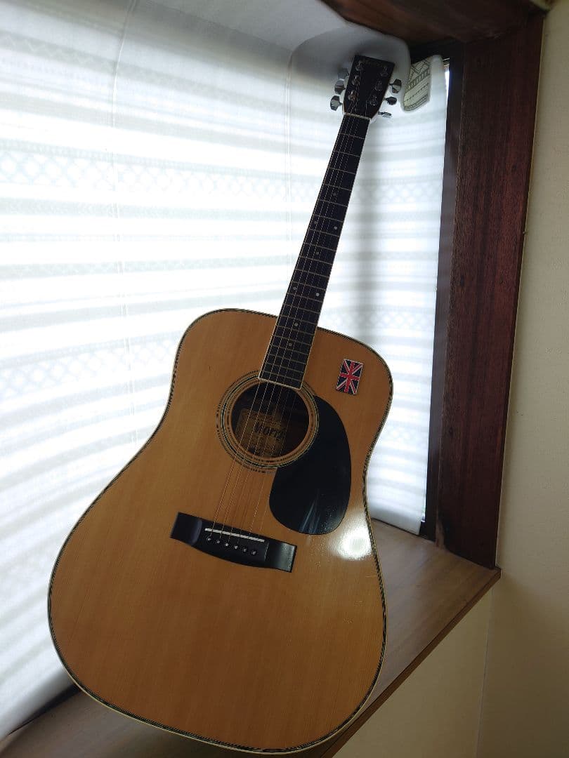 Morris アコースティックギター ユニオンジャック付き