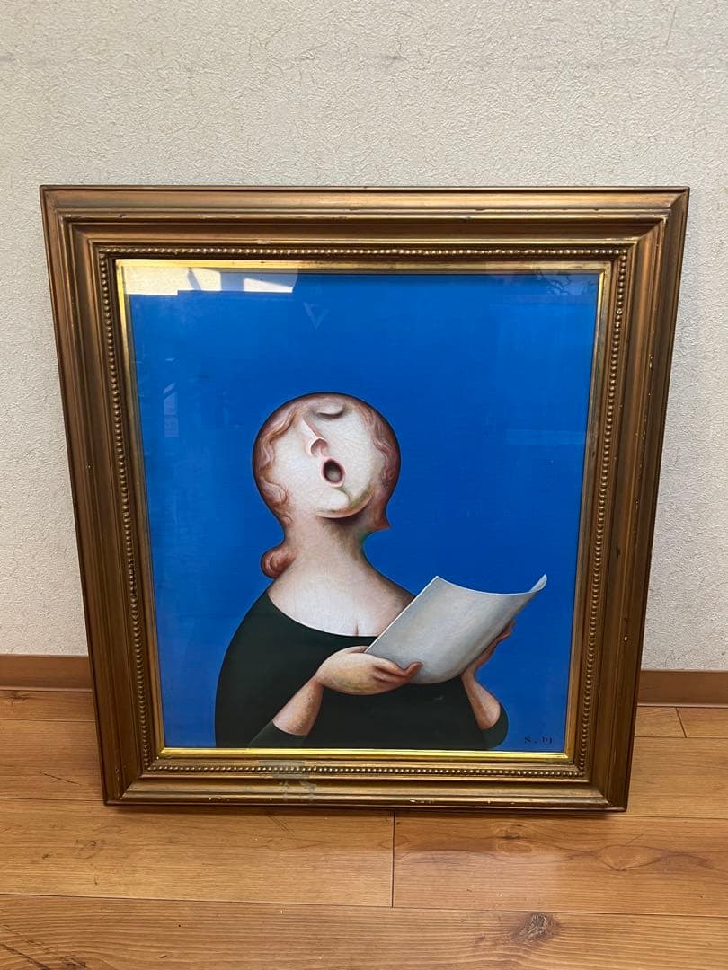 前田舜敏「唄う」油彩 10号