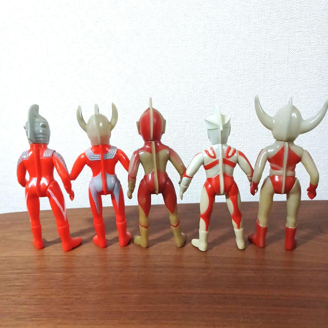 当時ものブルマァク製　ウルトラマンシリーズ　希少ソフビフィギュア5点セット