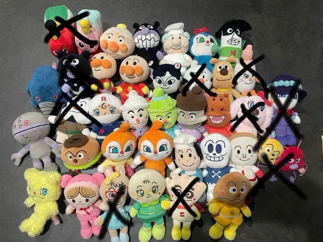 アンパンマンプリちぃビーンズぬいぐるみ38点セット