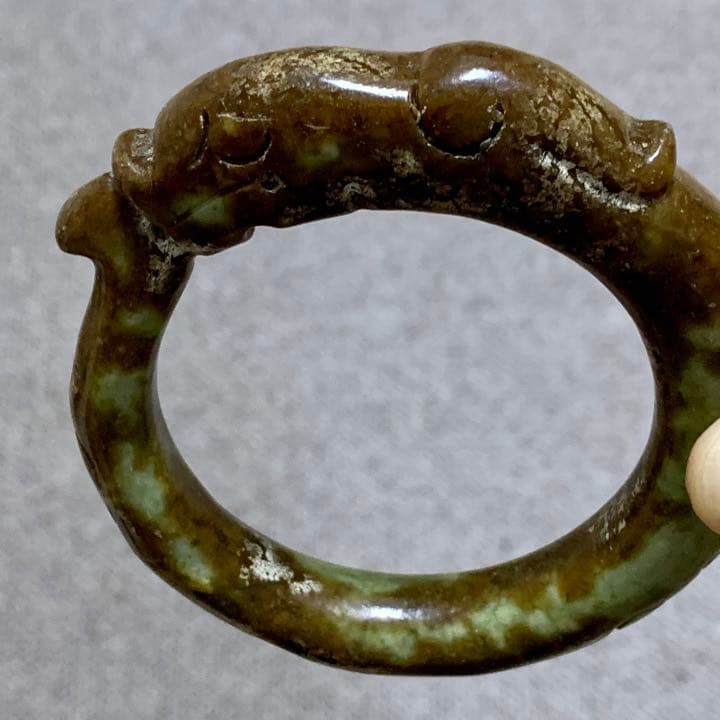 高古玉 紅山文化　ブレスレット？　竜の彫刻　時代物　アンティーク