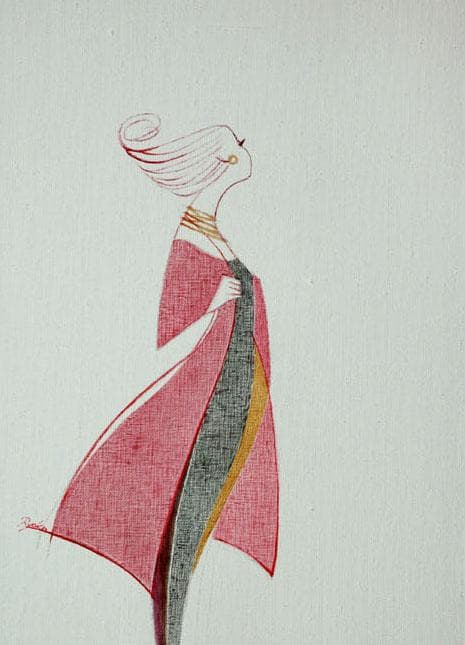 油絵 菅家令子 絵 絵画 インテリア F4-080614 人物 女性像