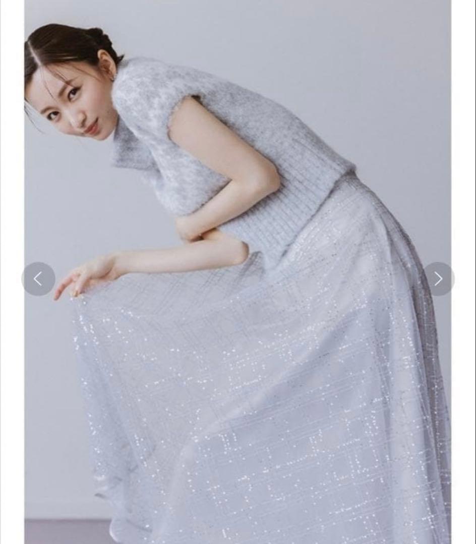 【CELFORD】バリエーションチュールフレアスカート　スカート　スパンコール