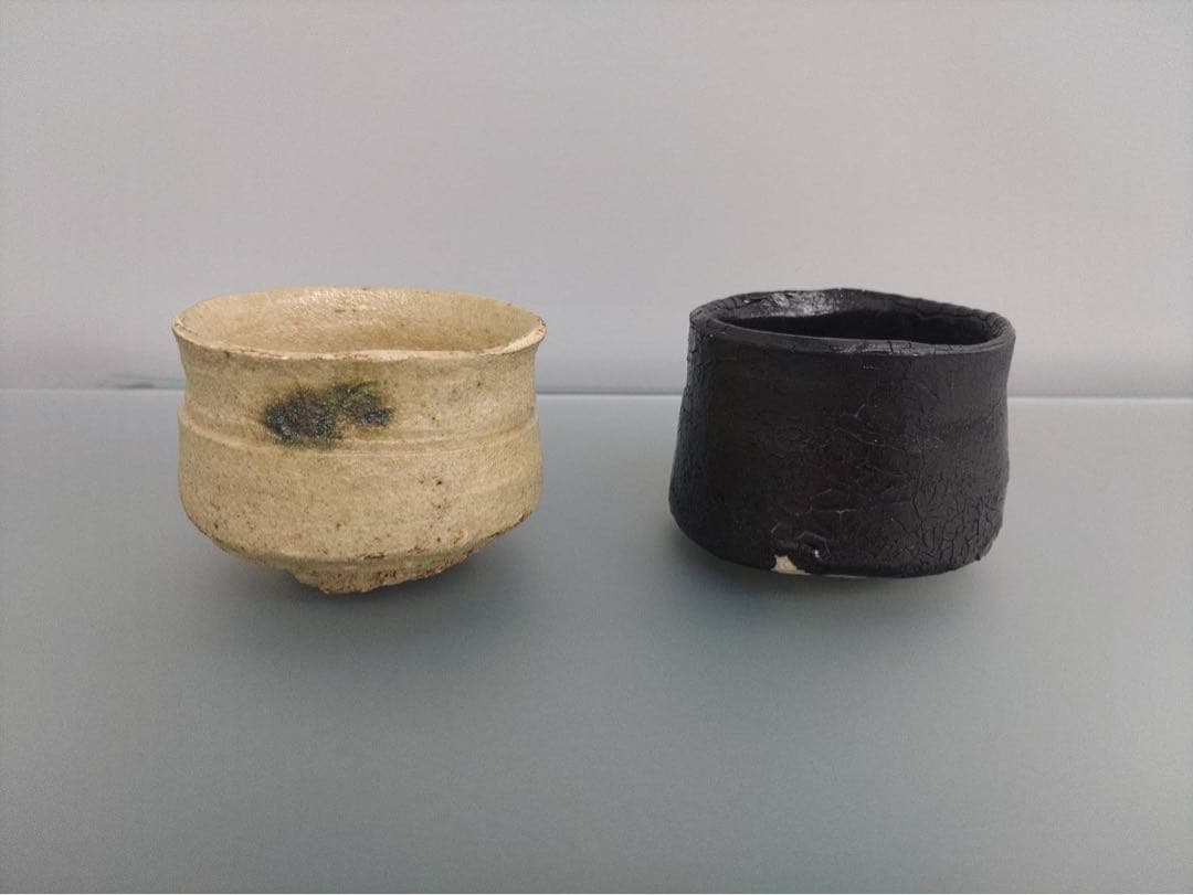 ぐい呑2セット　黄瀬戸ぐい呑・瀬戸黒ぐい呑