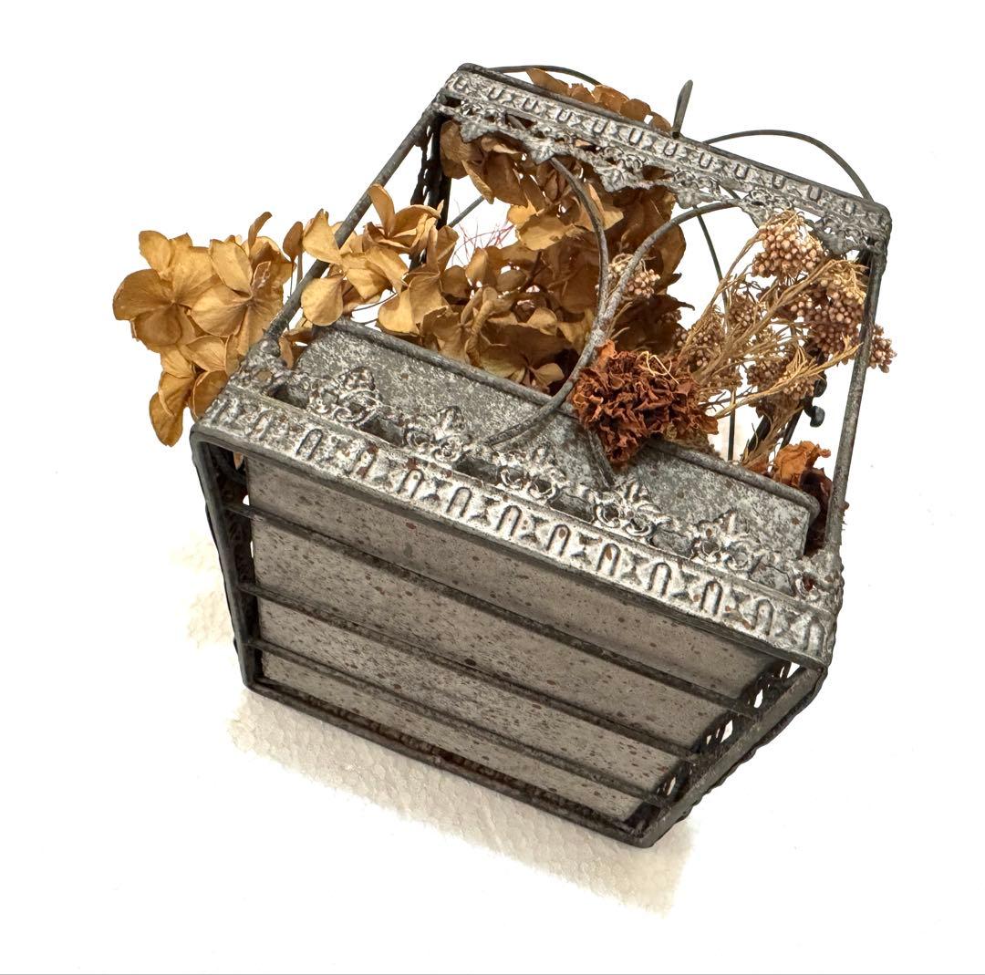 アンティーク★ ハンギングゲージ ドライフラワー ランタン　鳥かご