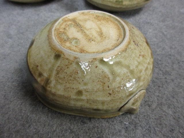 織部焼加藤作助片口4個 [B31678]