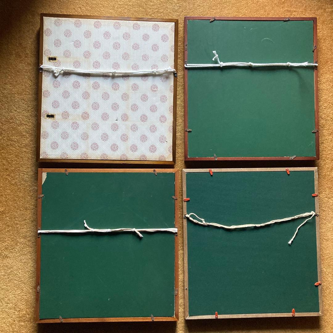 最高級色紙額縁4枚セット サイズ 約45×42×4〜5cm
