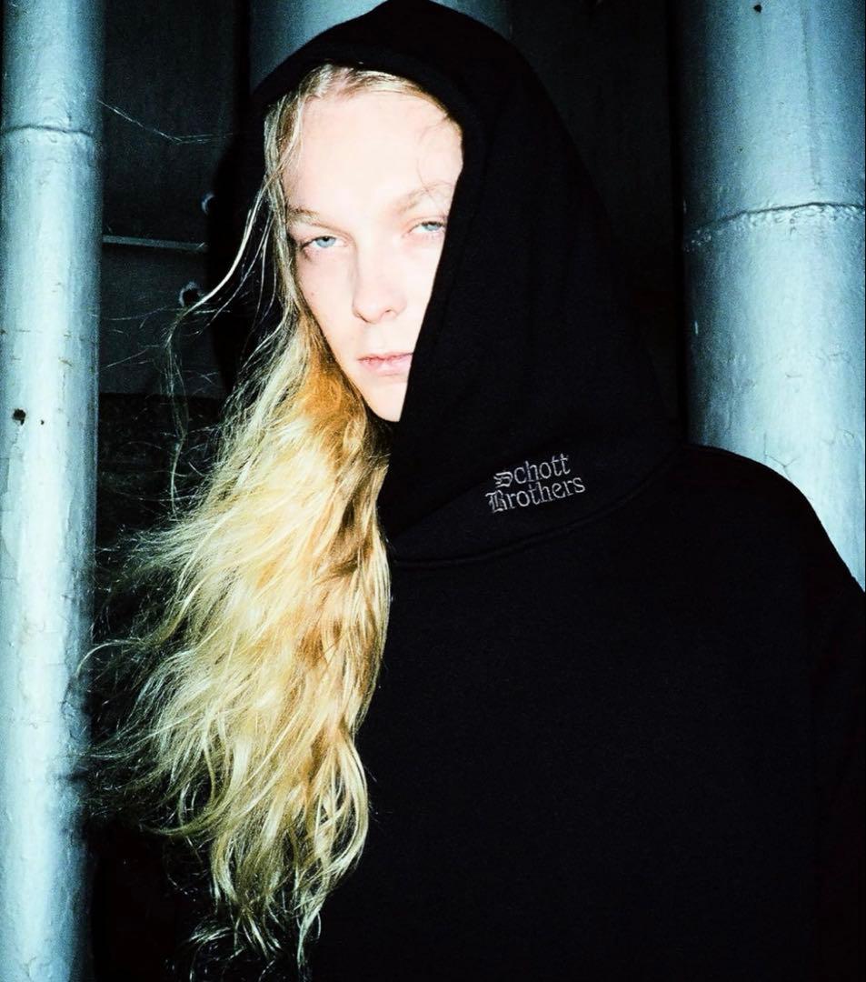 Schott B.S.HOODED SWEAT フーディ black sheep