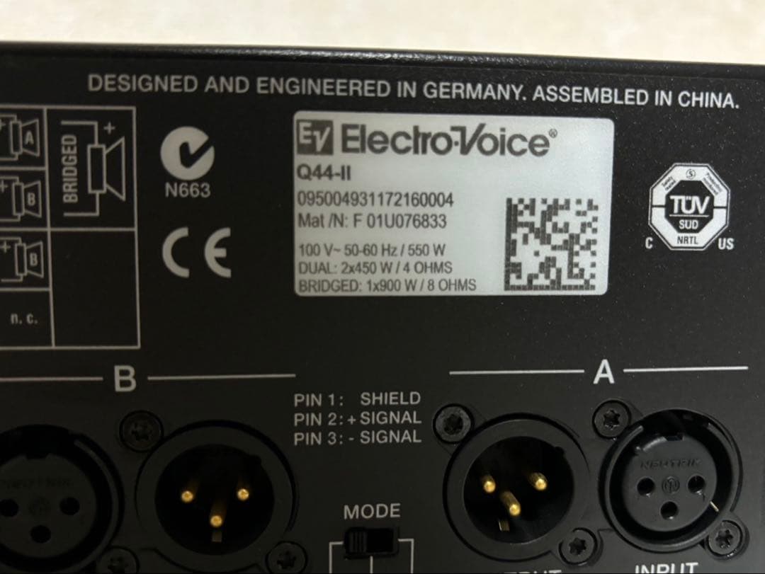 Electro-Voice エレクトロボイス Q44II パワーアンプ