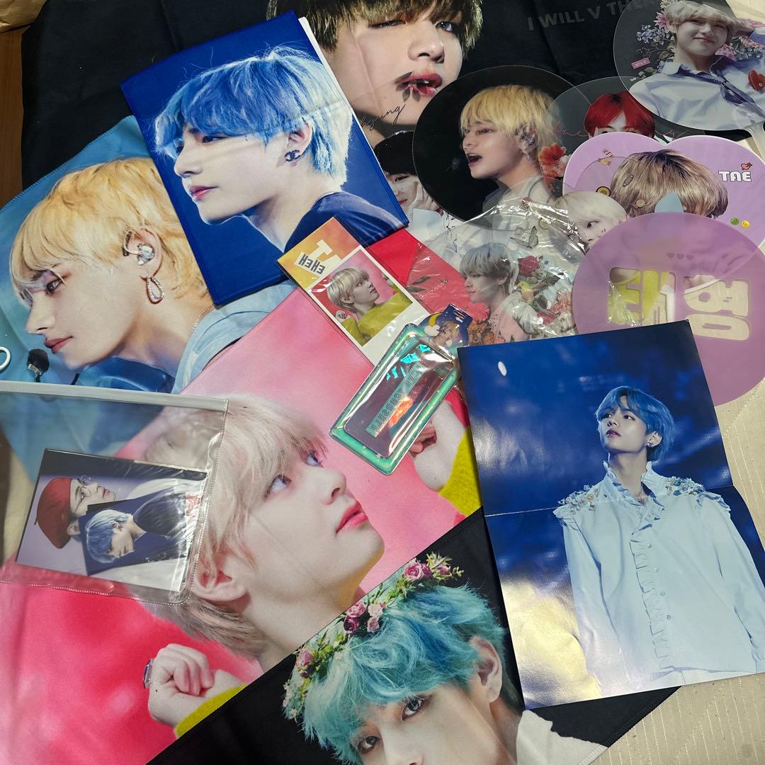 まとめ売り キムテヒョン スローガン うちわ チケットフォルダ BTS テテ