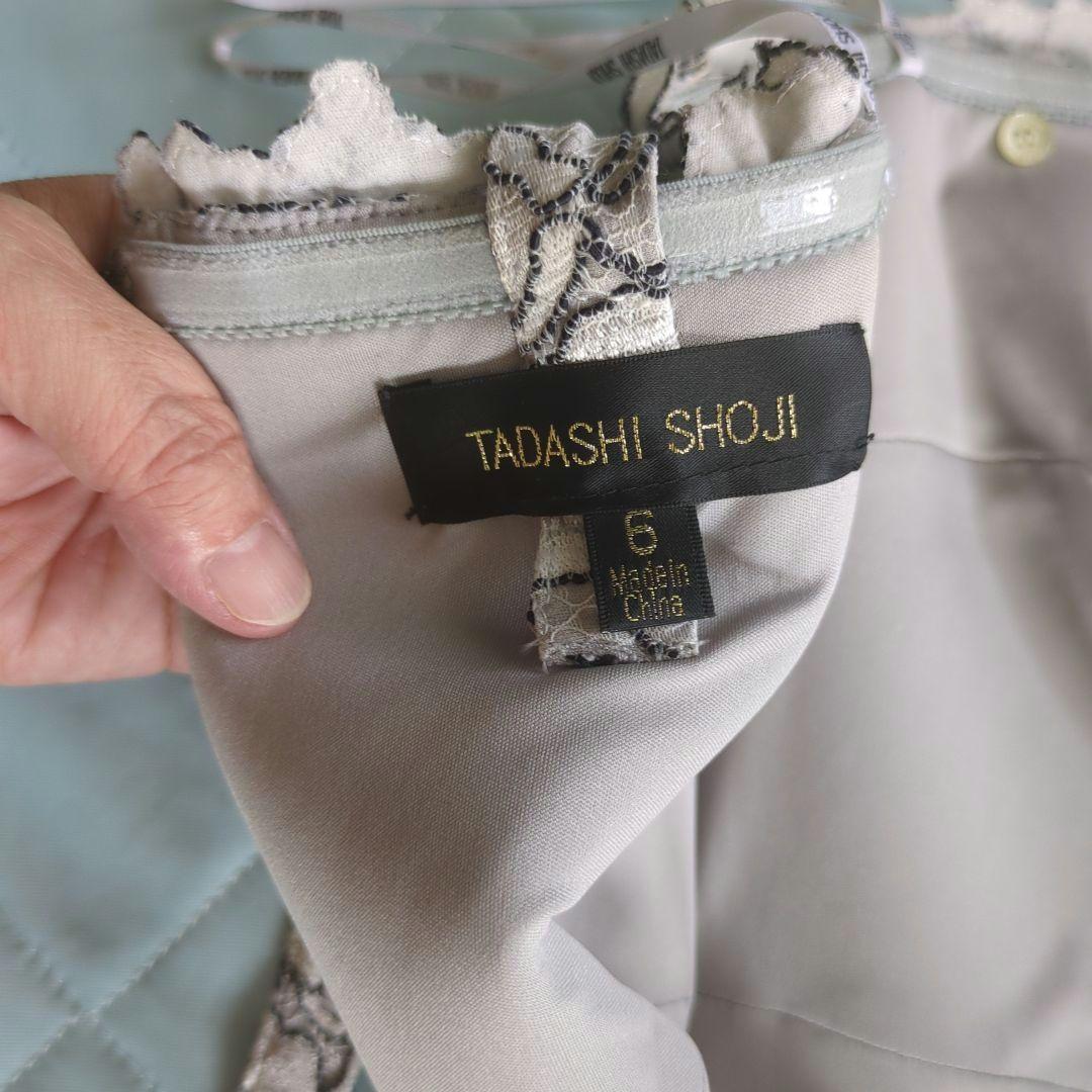 Tadashi Shoji 白と黒のレース、チューブトップマキシドレス