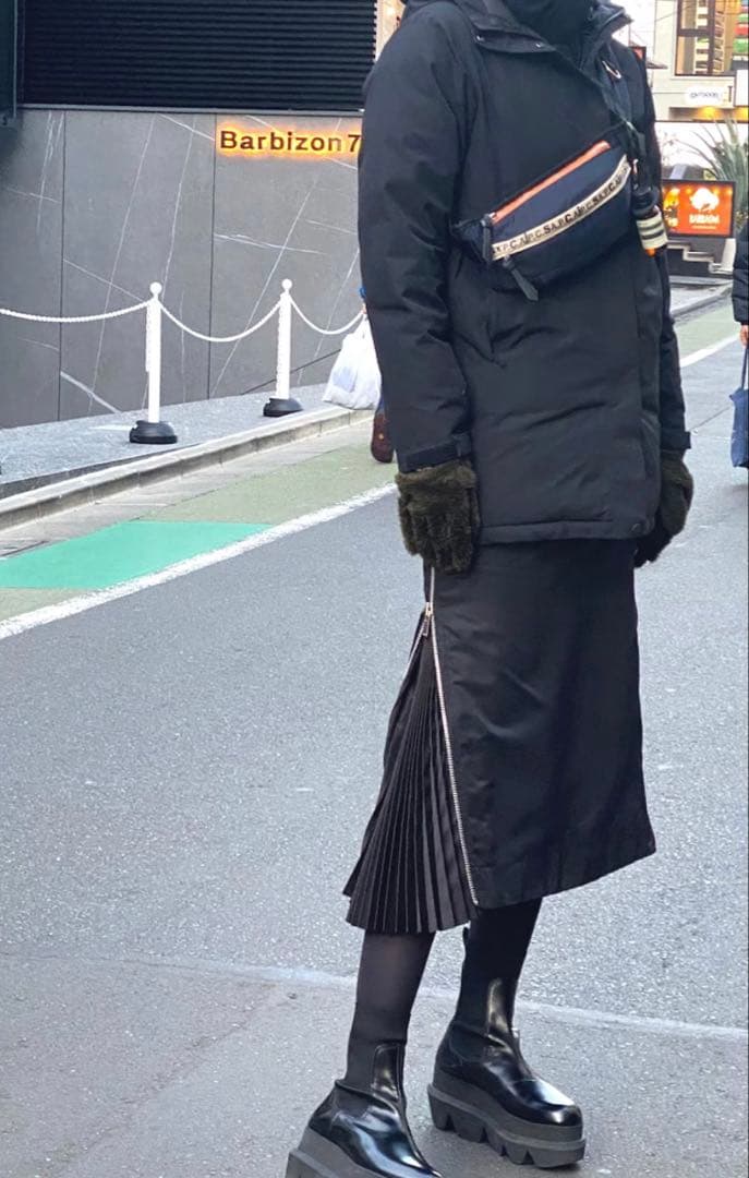 sacai MA-1 Nylon Twill skirt サイドジップスカート