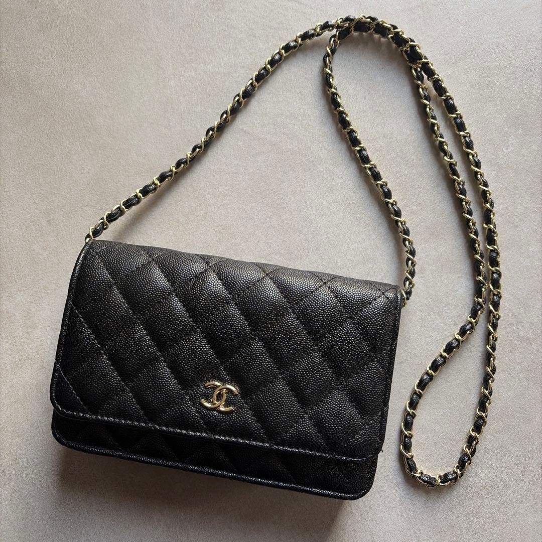 ♡さくら♡CHANEL ノベルティショルダーバッグ ブラック×ゴールド金具