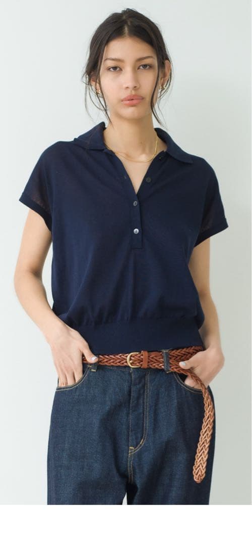 ロンハーマン　ニットポロトップ