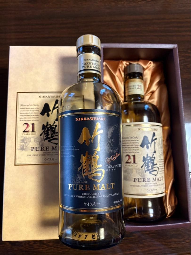 竹鶴 21年 ピュアモルト 750ml 空瓶