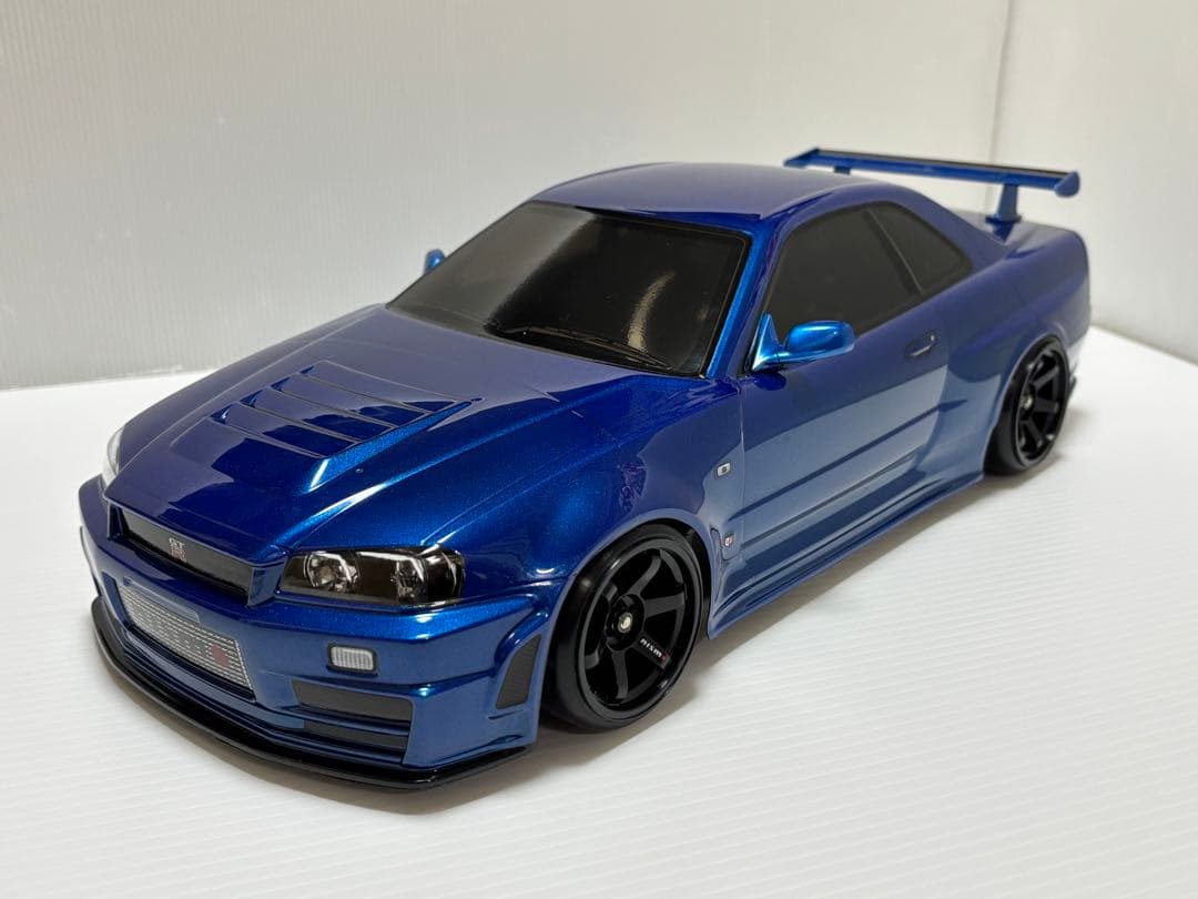 【未走行】タミヤ TT-02 メカ無し ＋ R34 GT-Rボディー