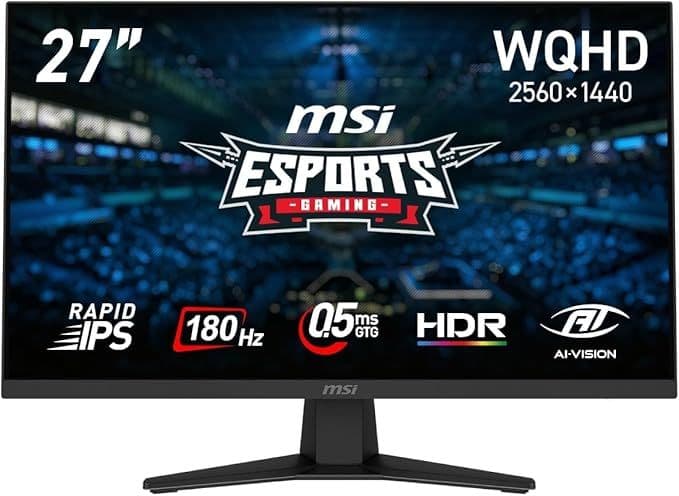 MSI 27インチ WQHD ゲーミングモニター 180hz