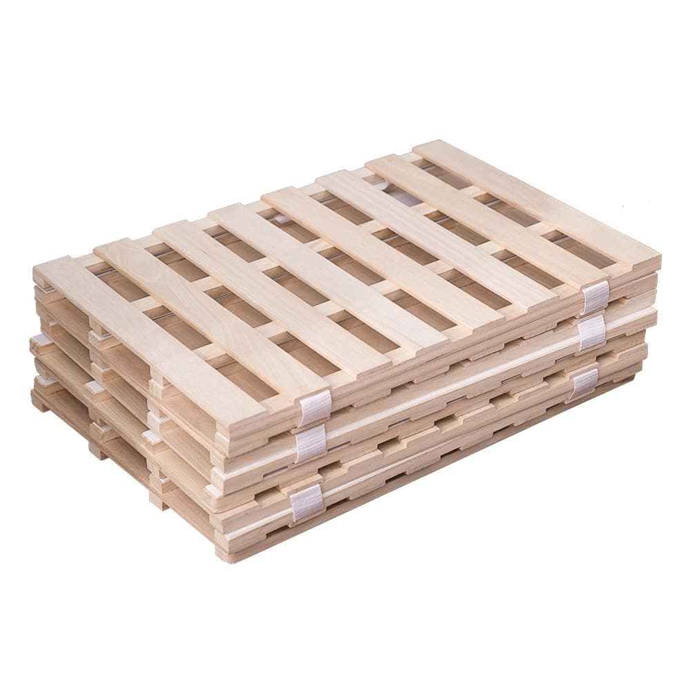 すのこベッド 折りたたみ ベッドフレーム 木製 セミダブル 4折桐木床 SD