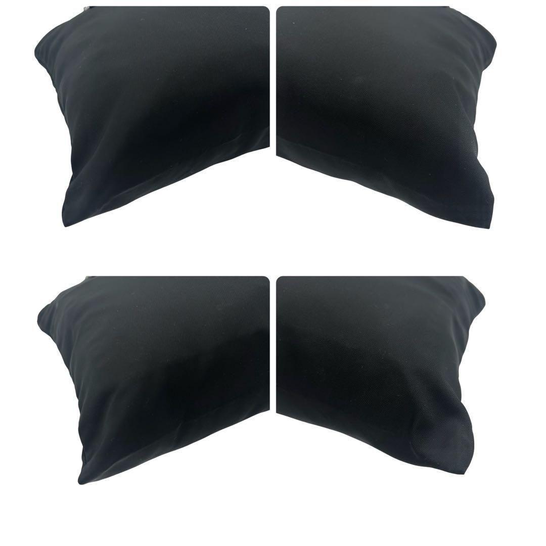 美品 1683 PRADA ハンドバッグ ナイロン 三角プレート ブラック