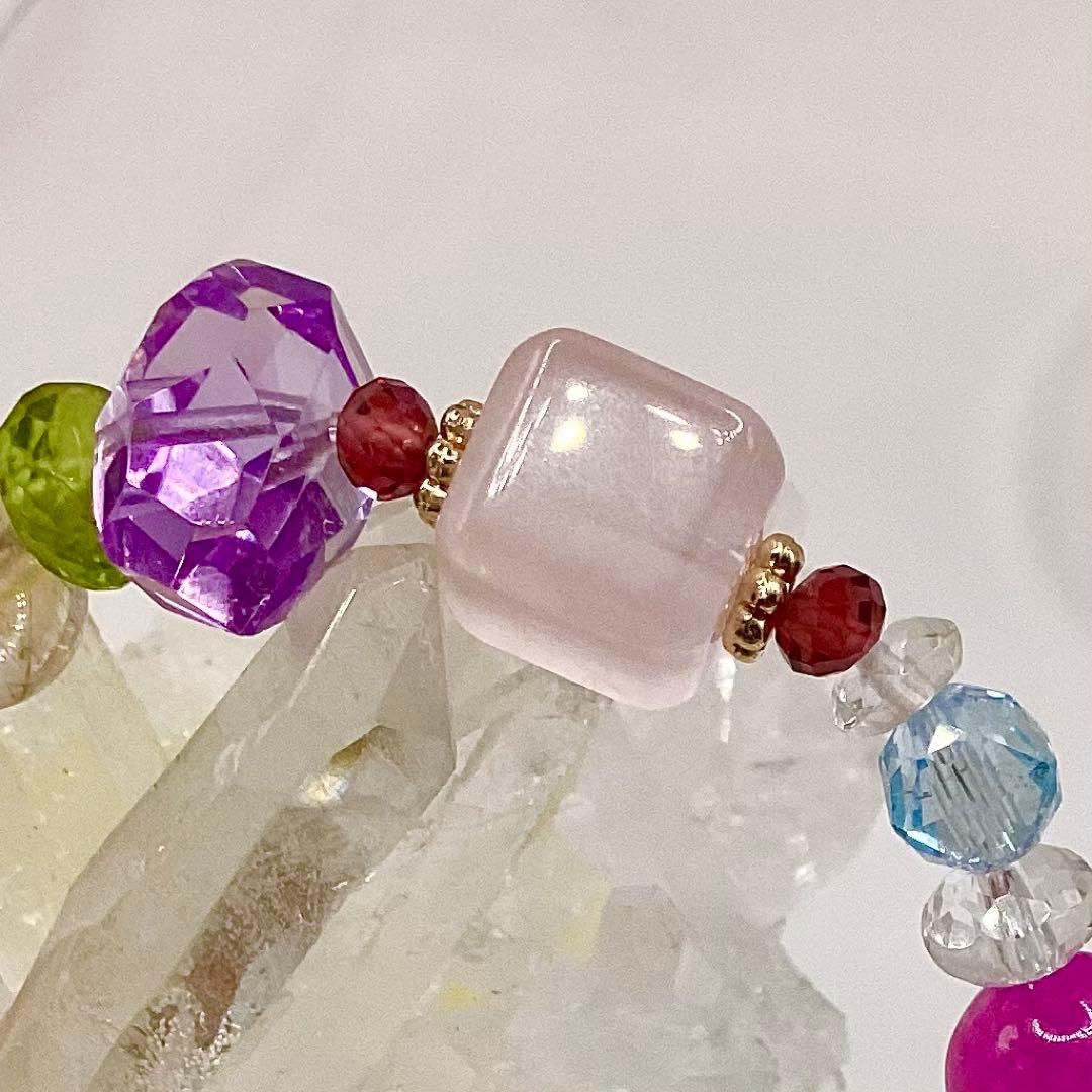 天然石★ブレスレット ストロベリークォーツ ♪ 378