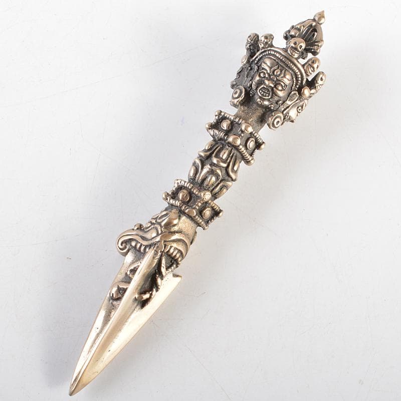 チベット 密教法具 　古銅　独鈷杵　プルパ　V　R5838