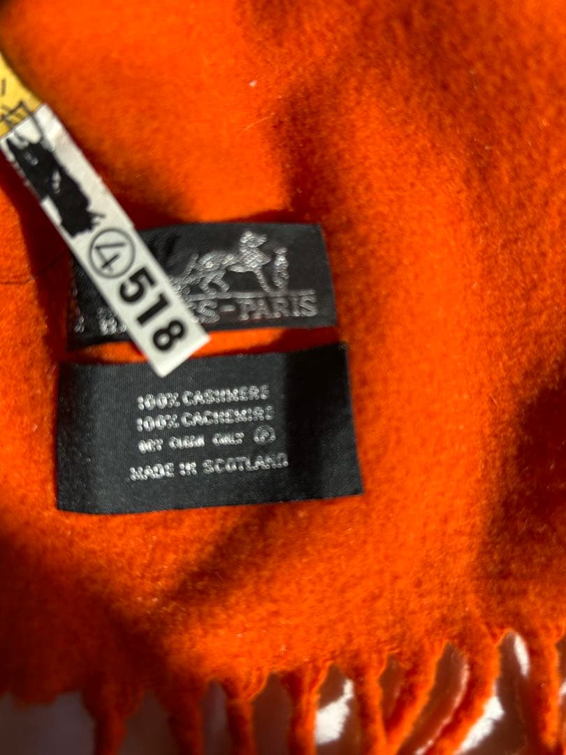 HERMES エルメス　幅70cm カシミヤマフラー　ストール　ヴィンテージ