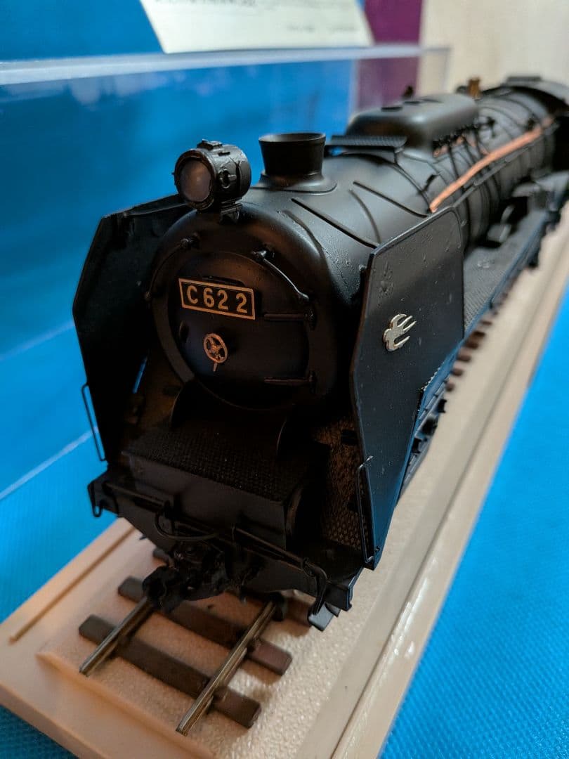 蒸気機関車Ｃ６２金属製ビッグスケールサイズ全長５０センチ約２Kg飾りオブジェ置物