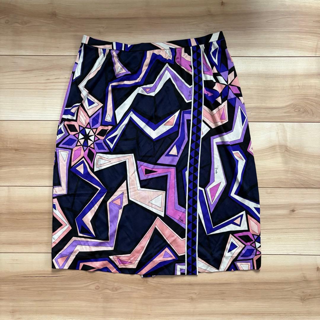 EMILIO PUCCI エミリオプッチ 総柄 ストレッチ スカート 38