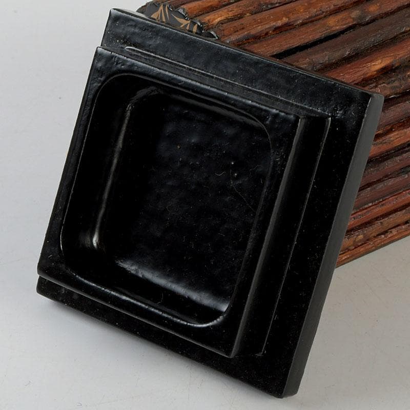 茶道具　一峰作　柳蒔絵　烏帽子香合　共箱　V　9529