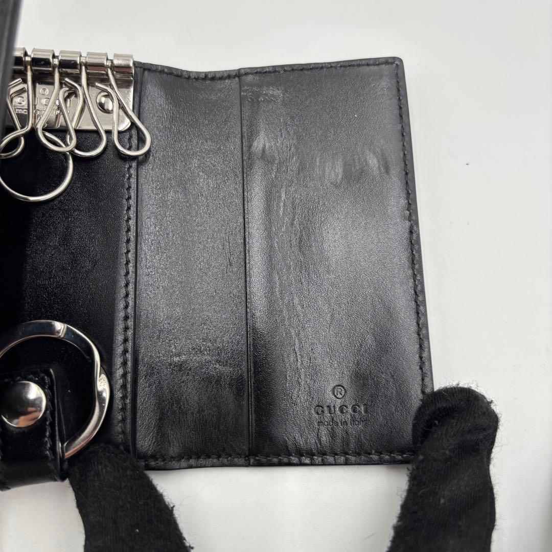 専用GUCCI グッチ グッチシマ GG柄 レザー 6連 キーケース ブラック