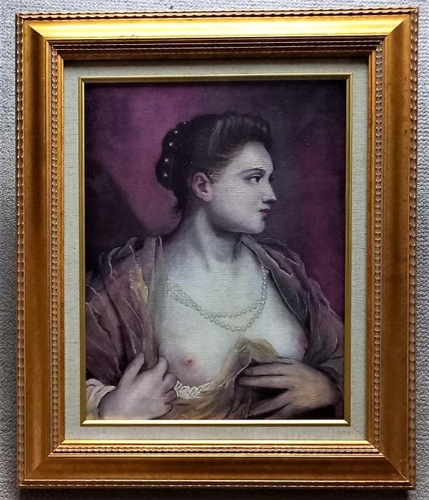 伊藤和生　2006年2月17日制作　ティントレット「胸を見せる婦人」の模写　油彩