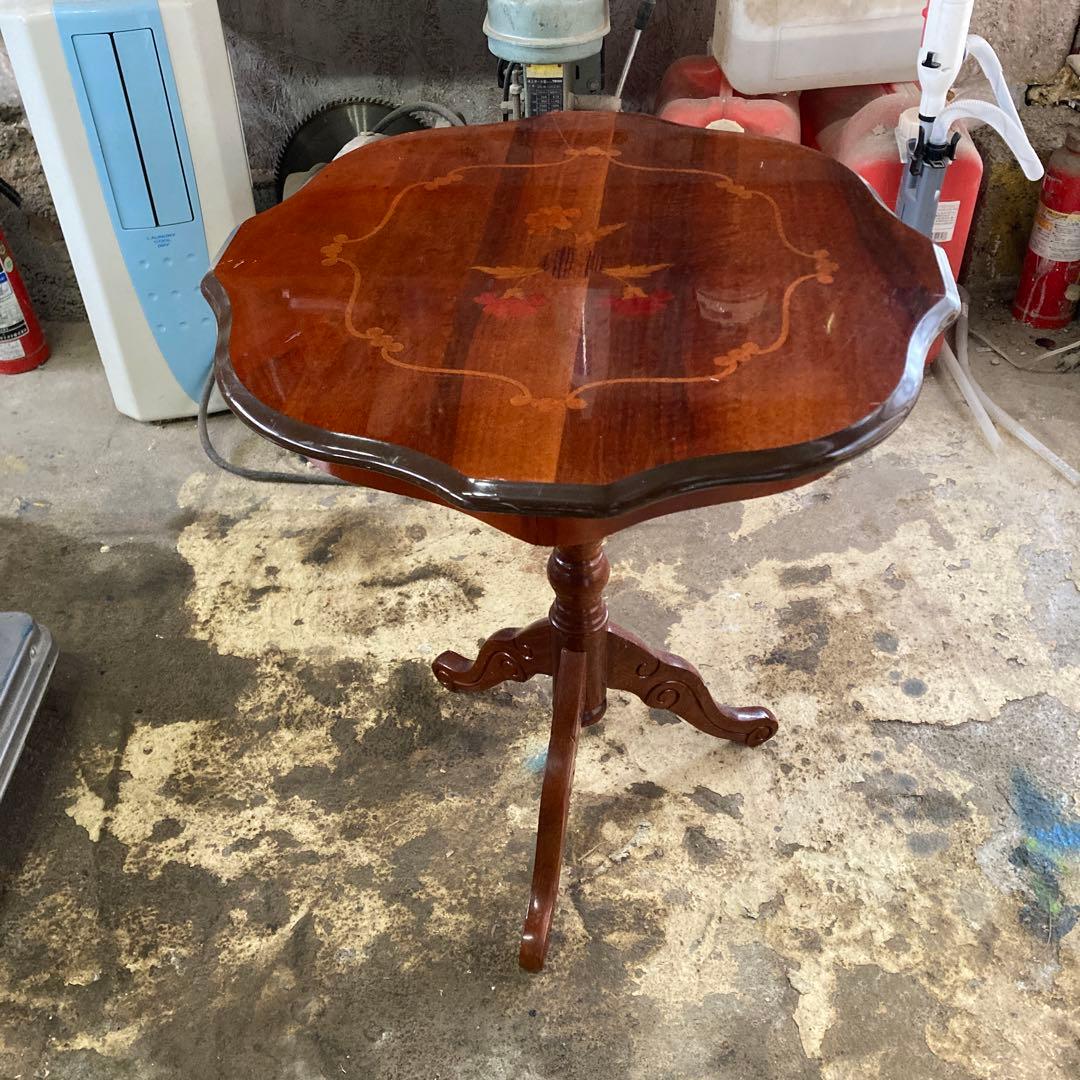 象嵌 コーヒーテーブル　丸テーブル　サイドテーブル 幅52cm B