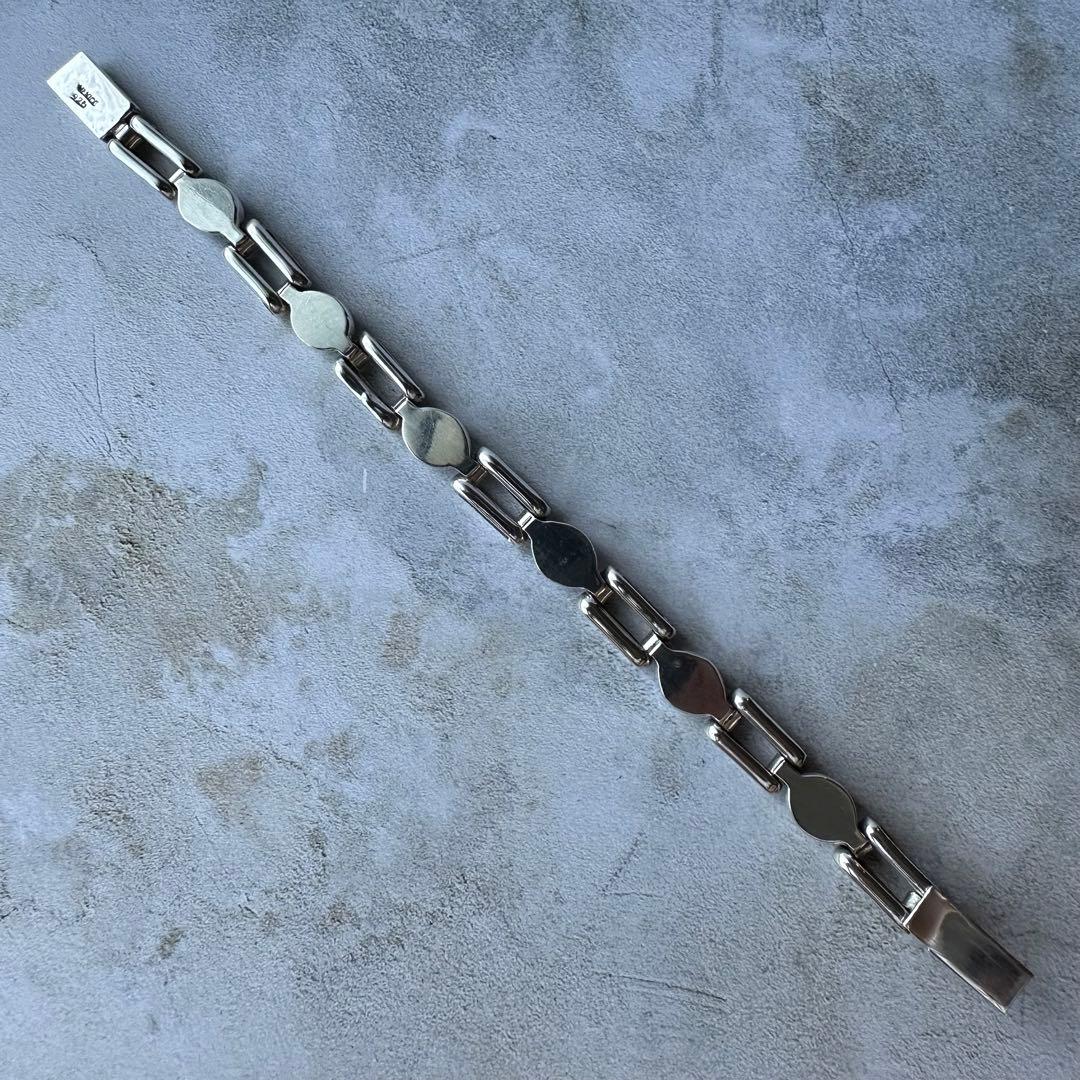 ヴィンテージ オニキスリンクブレスレット シルバー925 メキシコ製