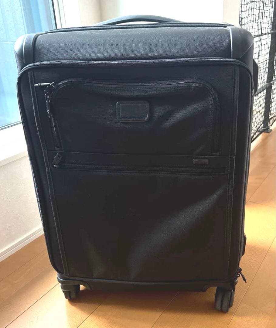 美品 83L 拡張フロントオープン　キャリーケース　ブラック 022564D2