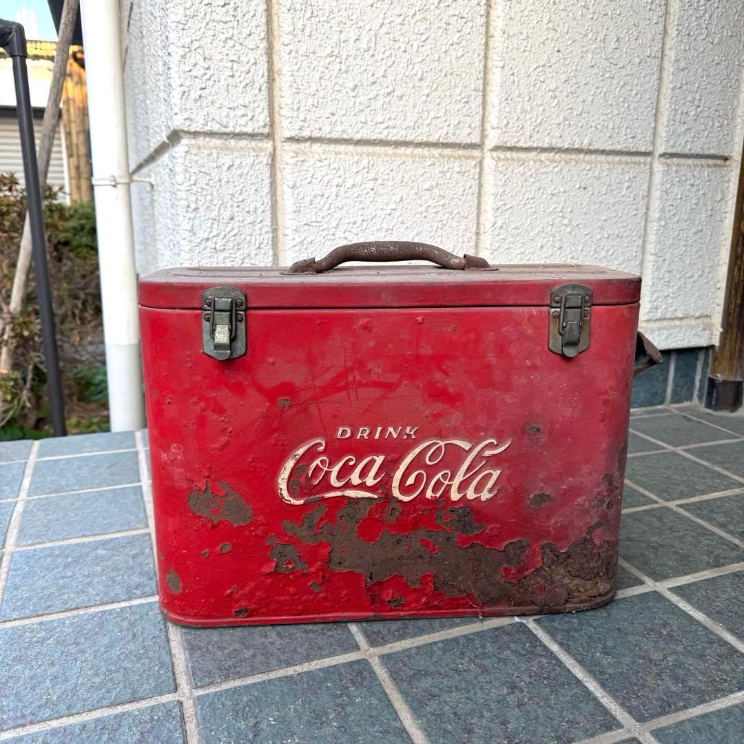Coca-Cola 赤い金属製クーラー
