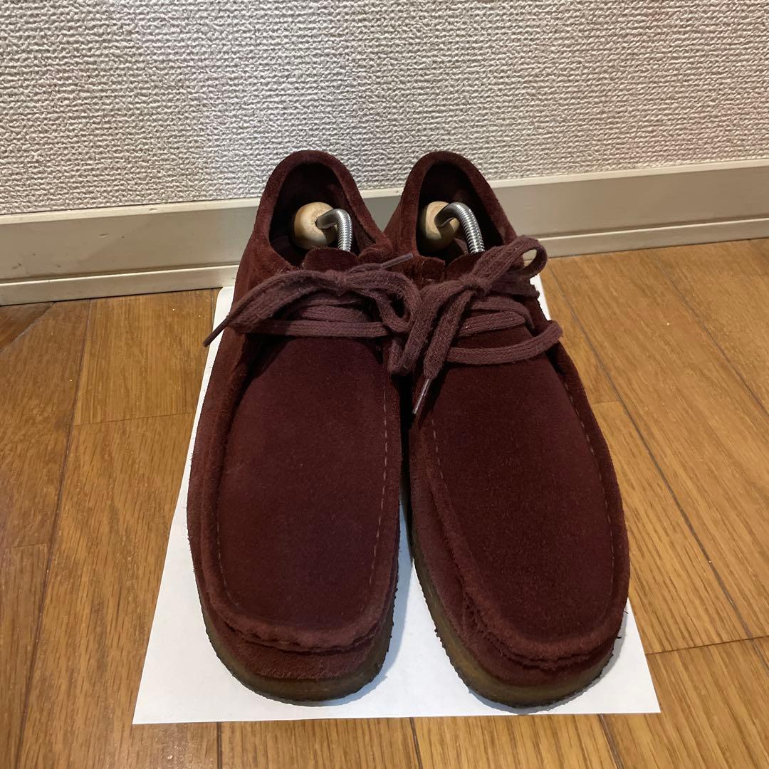 Clarks クラークス　ワラビー　ローカット　バーガンディ　UK8.5