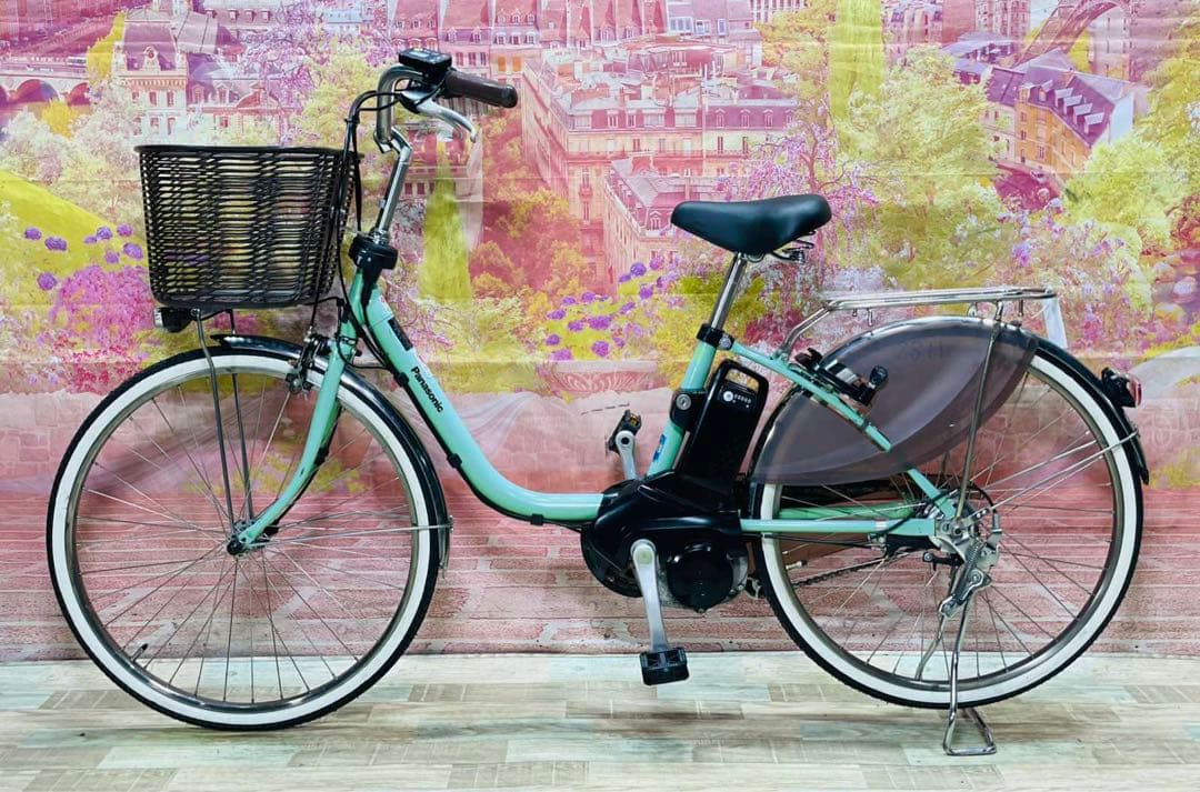 K2901 電動自転車パナソニック ママチャリ 24インチ 8Ah 送料無料