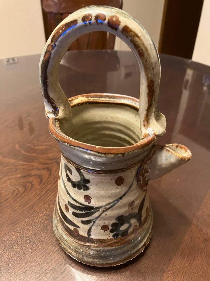 Roy & Chieko 笠間焼 水差し（内径8.5cm 高さ取手含む25cm）